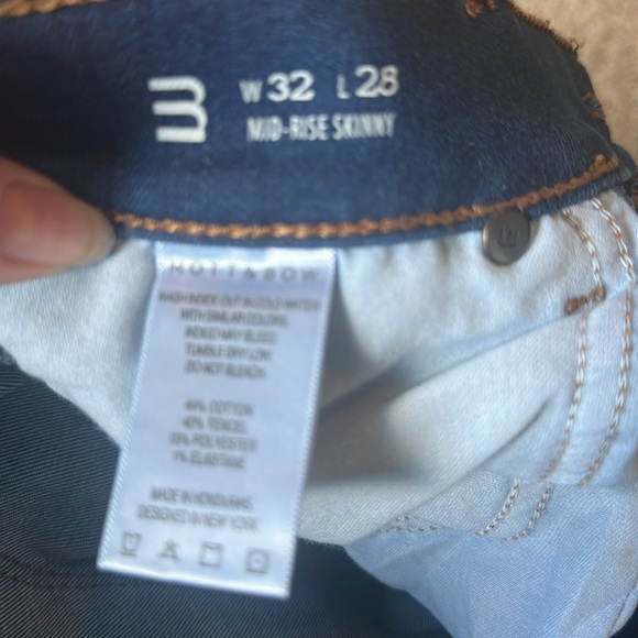 Mott & Bow Jeans Womens 32 X 28 Skinny Mid-Rise Jane Denim Stretch NWOT - Picture 3 of 3
